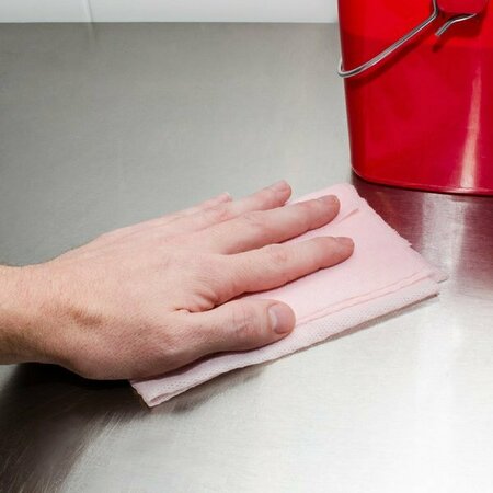 CHICOPEE 8294 Quix Plus 13 1/2'' x 20'' Pink Medium-Duty Sanitizing Foodservice Towel - 72/Case, 72PK 2488294